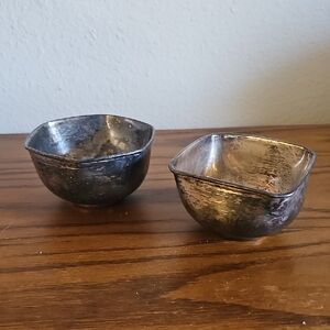 Set of Two Silver Bowls Made In INDIA